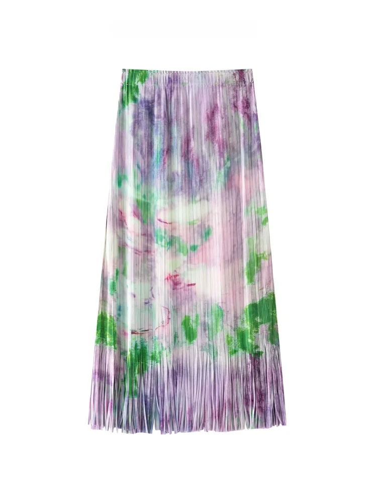 Summer Floral Print Slimming A-Line Skirt Women's Midi Skirt High Waist Pleated Gauzy Design Commute Style Polyester Fiber
Summer Floral Print Slimming A-Line Skirt Women's Midi Skirt High Waist Pleated Gauzy Design Commute Style Polyester Fiber