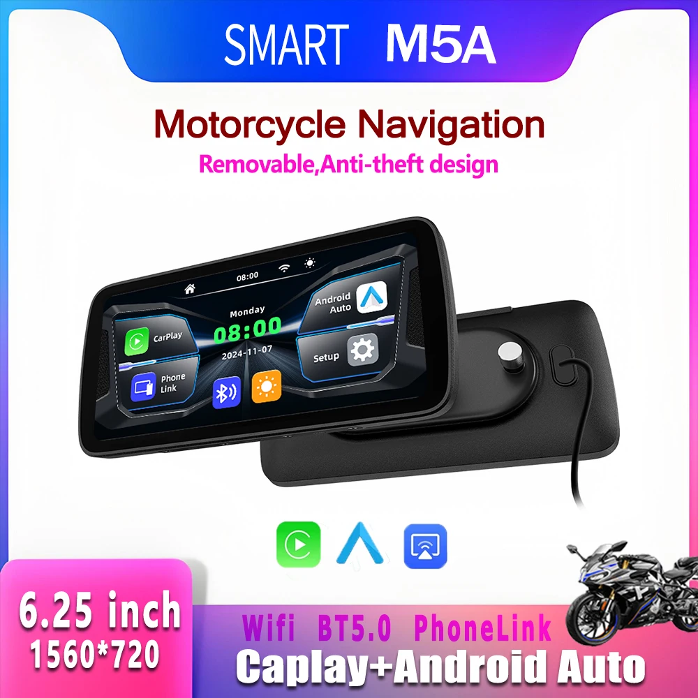 Новый 6,25-дюймовый GPS-навигатор SMART MOTO с Wi-Fi, водонепроницаемый, с поддержкой Carplay и Android Auto, портативный дисплей для мотоциклов
Новый 6,25-дюймовый GPS-навигатор SMART MOTO с Wi-Fi, водонепроницаемый, с поддержкой Carplay и Android Auto, портативный дисплей для мотоциклов