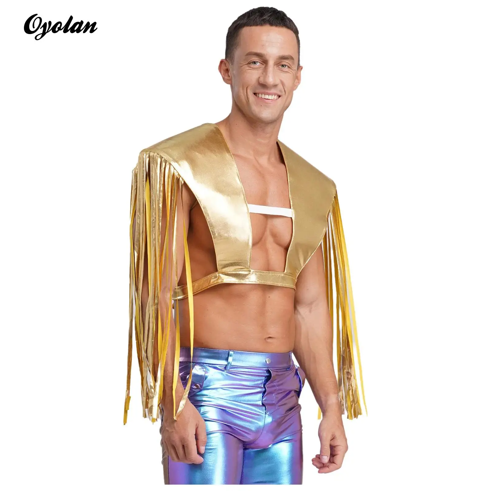 Mens Womens Unisex Metallic Shiny Shoulder Shrugs Tops Costume Tassel Fringe Adjustable Armor Shawls Masquerade Cosplay Party
Mens Womens Unisex Metallic Shiny Shoulder Shrugs Tops Costume Tassel Fringe Adjustable Armor Shawls Masquerade Cosplay Party