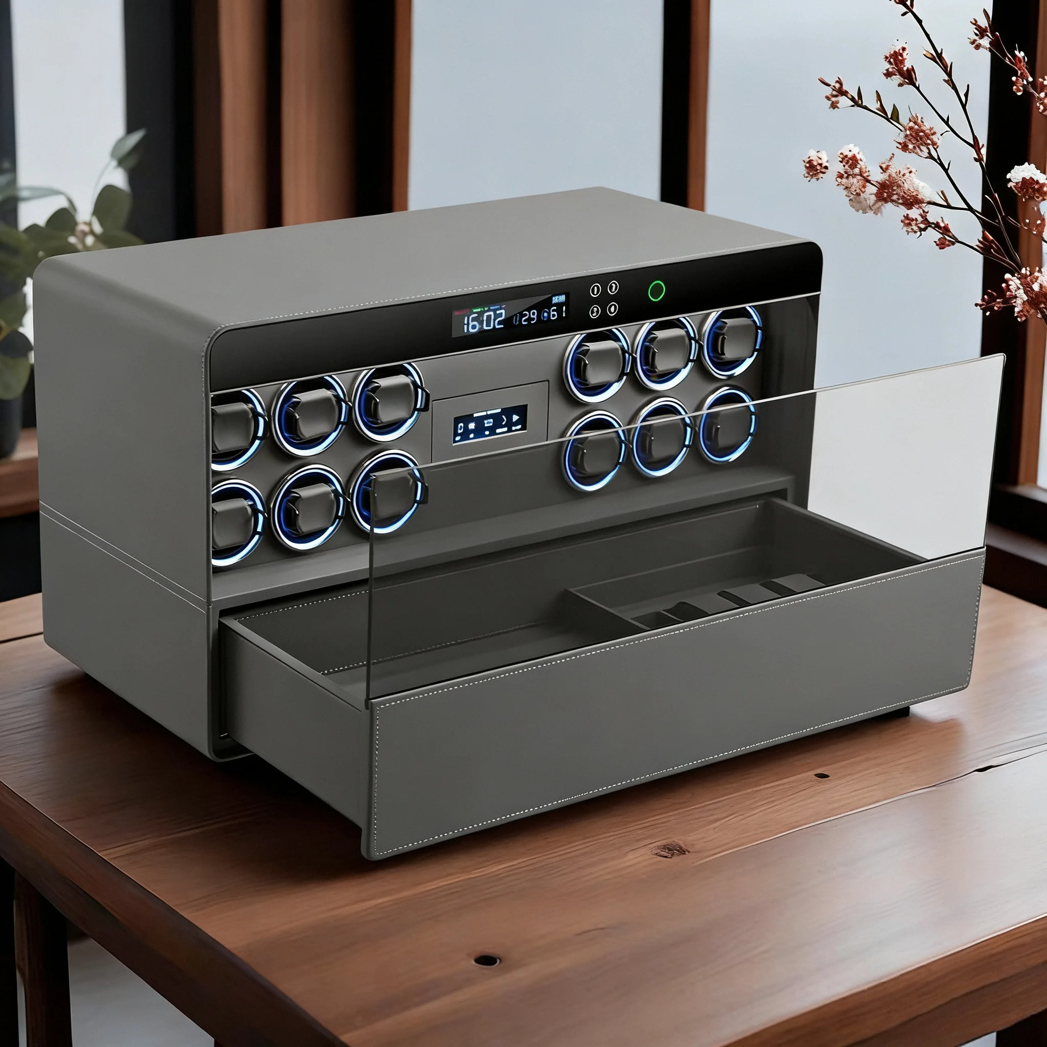 HSTE Luxury Steel Cabinet Handles Fingerprint Security Design Triple Damper Track Fireproof Watch Winder Safes Jewelry Wardrobes
HSTE Luxury Steel Cabinet Handles Fingerprint Security Design Triple Damper Track Fireproof Watch Winder Safes Jewelry Wardrobes