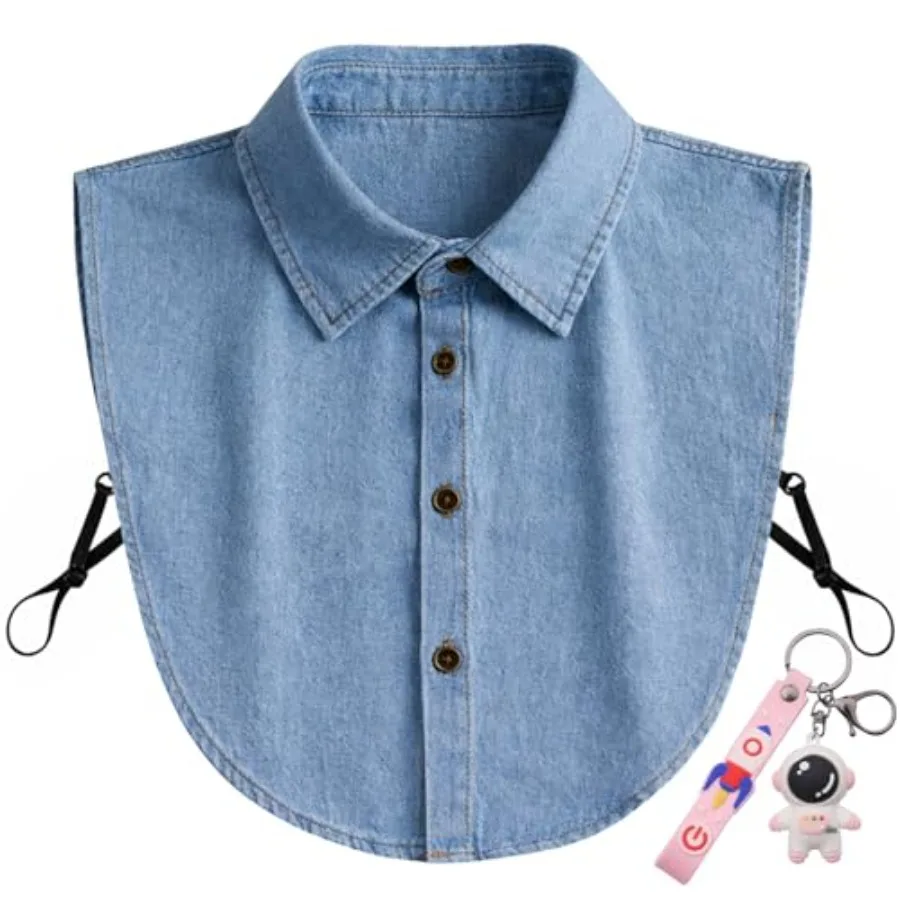 Dickey Collar for Women, Fake Dickie Collars Faux Denim Detachable Shirt Collar Insert for Sweaters and Knitwear
Dickey Collar for Women, Fake Dickie Collars Faux Denim Detachable Shirt Collar Insert for Sweaters and Knitwear
