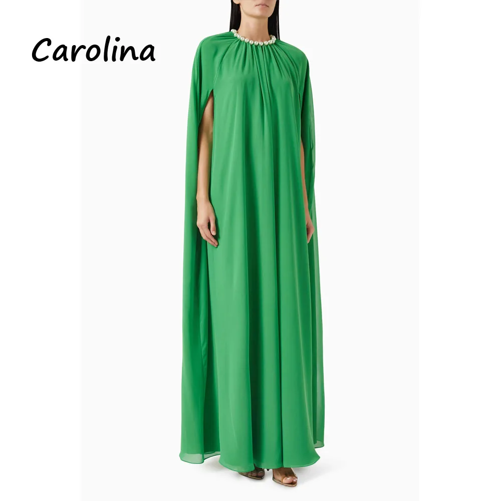 Carolina Customized Green Chiffon Party Dress Beading O-Neck Prom Dress Long Sleeves A-Line Formal Evening Dress
Carolina Customized Green Chiffon Party Dress Beading O-Neck Prom Dress Long Sleeves A-Line Formal Evening Dress