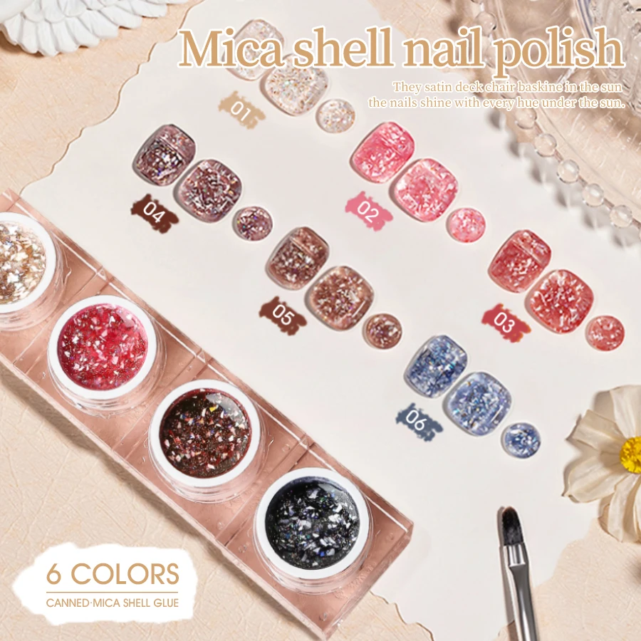 QNL 5g Flake Shell Gel Polish Shiny Iridescent Mica Glitter Gel Soak Off UV/LED Cured for Nail Art Manicure DIY Home Salon Use
QNL 5g Flake Shell Gel Polish Shiny Iridescent Mica Glitter Gel Soak Off UV/LED Cured for Nail Art Manicure DIY Home Salon Use