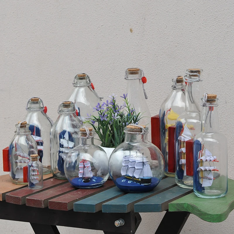 Mediterranean Style Pirate Ship Sailing Bottles of Small Glass Wishing Bottle Cork Gifts Crafts Art Collection Living Room Decor
Mediterranean Style Pirate Ship Sailing Bottles of Small Glass Wishing Bottle Cork Gifts Crafts Art Collection Living Room Decor