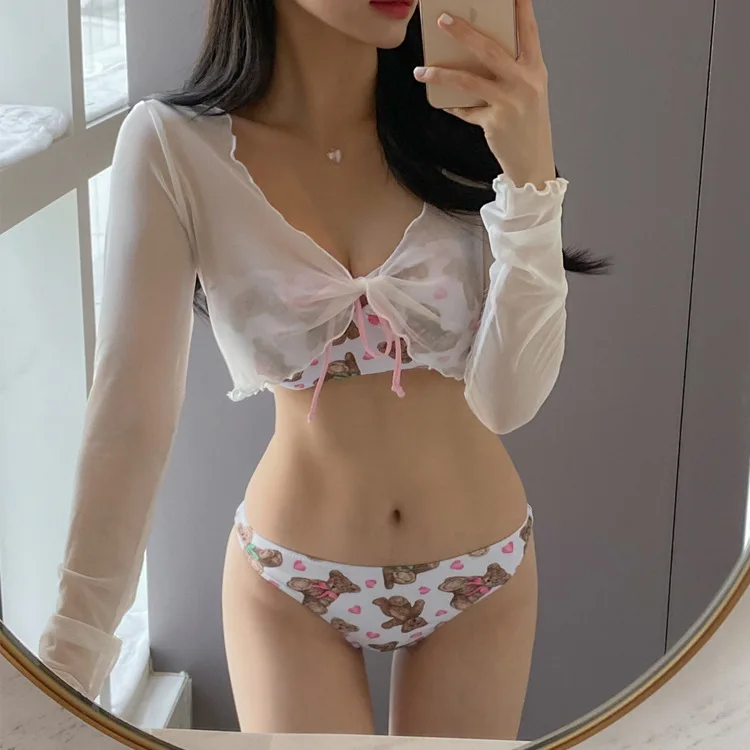 Новый комплект бикини 2025 Pure Desire Bow: милый, девичий, стройнящий купальник для спа и пляжа для женщин
Новый комплект бикини 2025 Pure Desire Bow: милый, девичий, стройнящий купальник для спа и пляжа для женщин