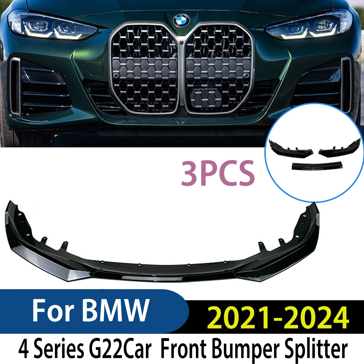 For BMW 4 Series G22 2021 2022 2023 2024 3PCS Car Front Bumper Splitter Spoiler Diffuser Auto Accessories Modification Exterior
For BMW 4 Series G22 2021 2022 2023 2024 3PCS Car Front Bumper Splitter Spoiler Diffuser Auto Accessories Modification Exterior