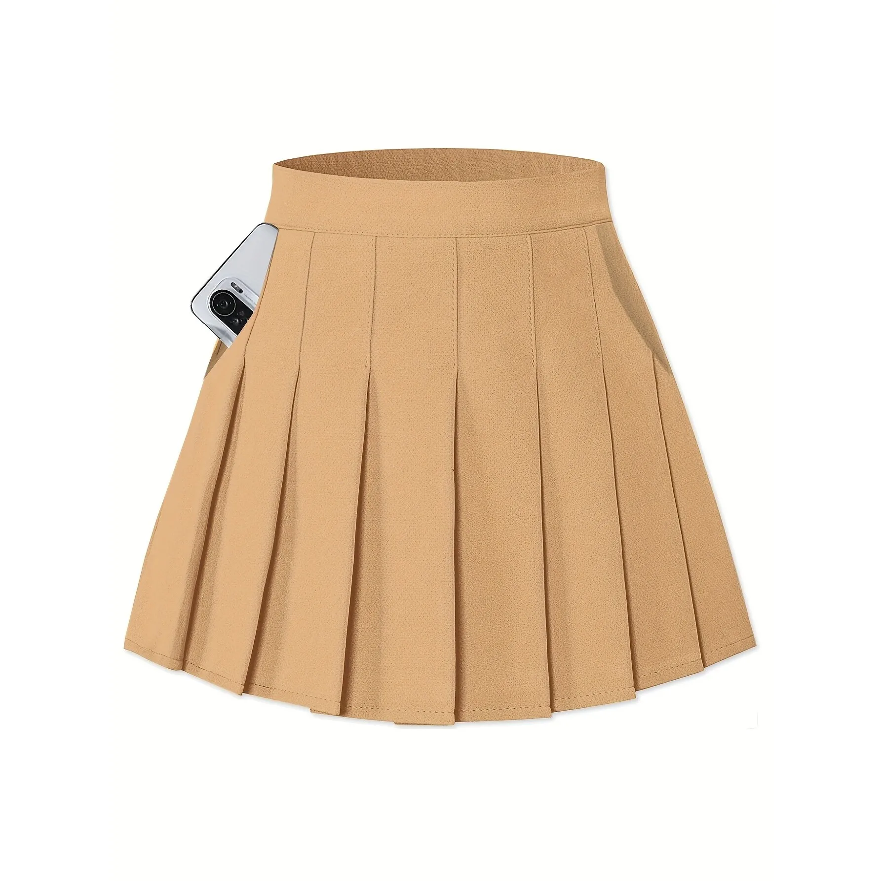 Elastic Waist Pleated Skirt Women's Fashion Spring Collection Half-length A-Line Skirts Neutral Color Other Materials
Elastic Waist Pleated Skirt Women's Fashion Spring Collection Half-length A-Line Skirts Neutral Color Other Materials