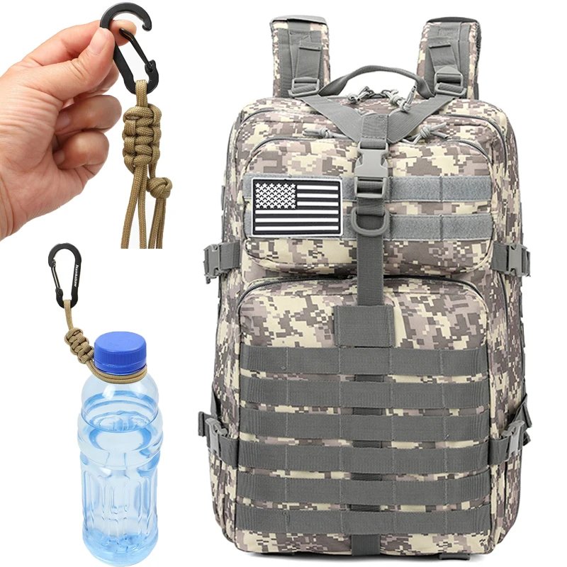 Resistant and Heavy Duty | 3 Day MOLLE Bug Out BagGift outdoor multi-functional carabinerGive a small safety buckle
Resistant and Heavy Duty | 3 Day MOLLE Bug Out BagGift outdoor multi-functional carabinerGive a small safety buckle