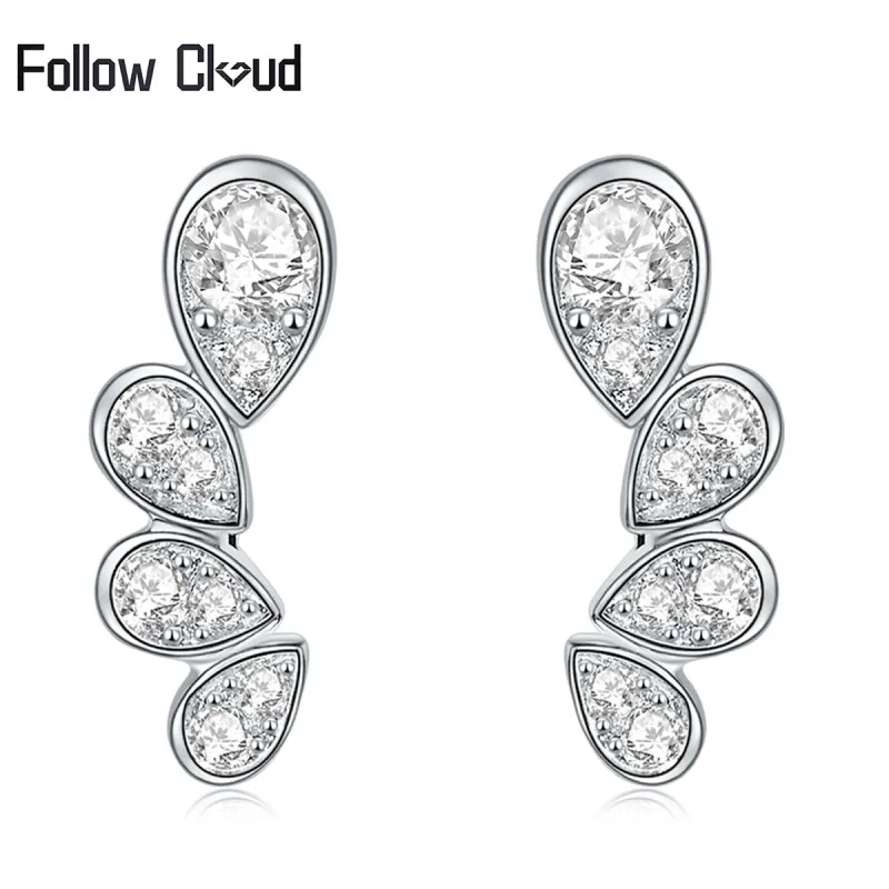 Follow Cloud Small Water Cut Moissanite Diamond 925 Sterling Silver Stud Earrings Passed Engagement Wedding Earrings for Women
Follow Cloud Small Water Cut Moissanite Diamond 925 Sterling Silver Stud Earrings Passed Engagement Wedding Earrings for Women