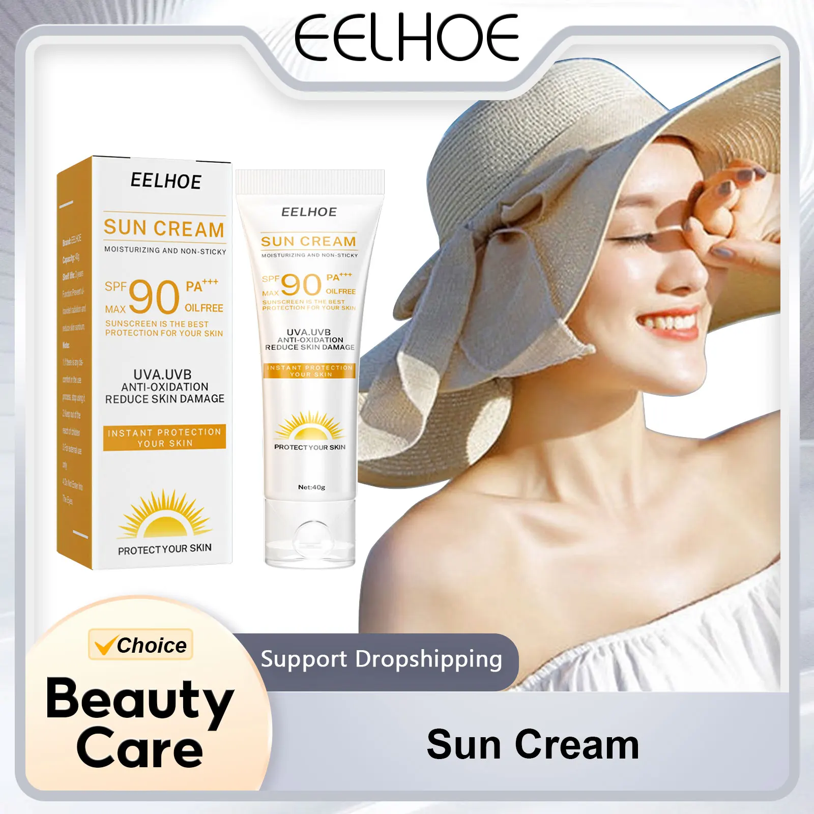 EELHOE Sun Cream Spf 90 UV Protection Outdoor Anti Oxidant Moisturizing Hydration Oil Control Skin Care Face Sun Block Cream 40g
EELHOE Sun Cream Spf 90 UV Protection Outdoor Anti Oxidant Moisturizing Hydration Oil Control Skin Care Face Sun Block Cream 40g