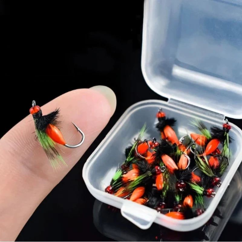Barbed Imitate Mosquito Fly Hook Set Micro Lure Bait Minnow Imitation Insect Feather Fly Hooks Silver Fish Topmouth Fishing Hook
Barbed Imitate Mosquito Fly Hook Set Micro Lure Bait Minnow Imitation Insect Feather Fly Hooks Silver Fish Topmouth Fishing Hook