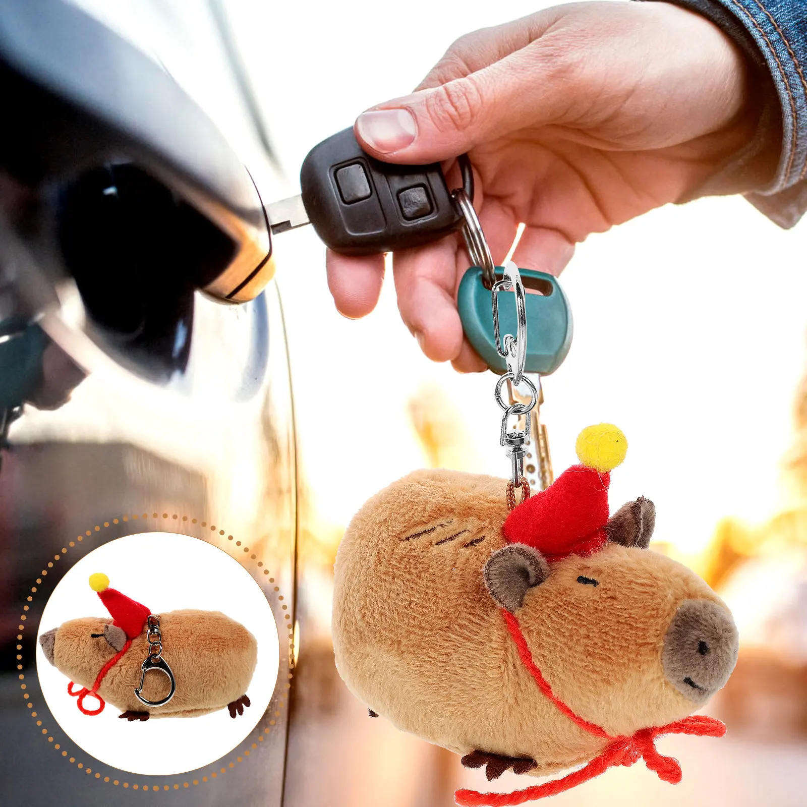 Guinea Pig Keychain Soft Cotton Hanging Decor Lightweight Portable Backpack Purse Car Keys Charm Gift for Animal Lovers
Guinea Pig Keychain Soft Cotton Hanging Decor Lightweight Portable Backpack Purse Car Keys Charm Gift for Animal Lovers
