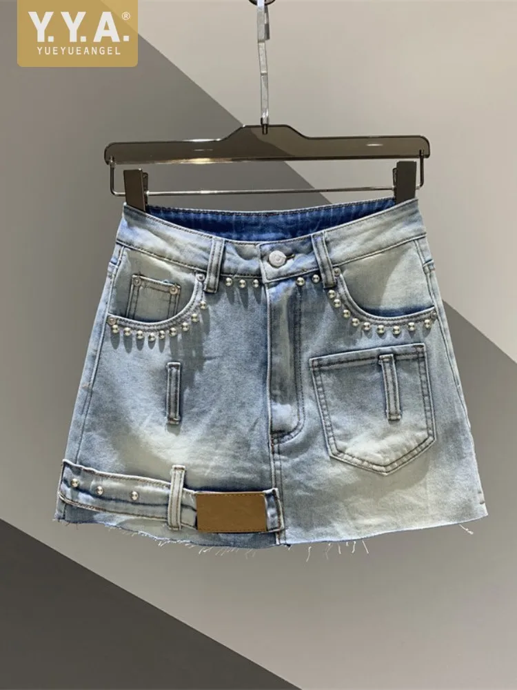 Fashion Vintage Womens Multi Pockets High Waist Denim Skirt A Line Skirts Casual Streetwear Ladies Designer Summer Short Skirt
Fashion Vintage Womens Multi Pockets High Waist Denim Skirt A Line Skirts Casual Streetwear Ladies Designer Summer Short Skirt