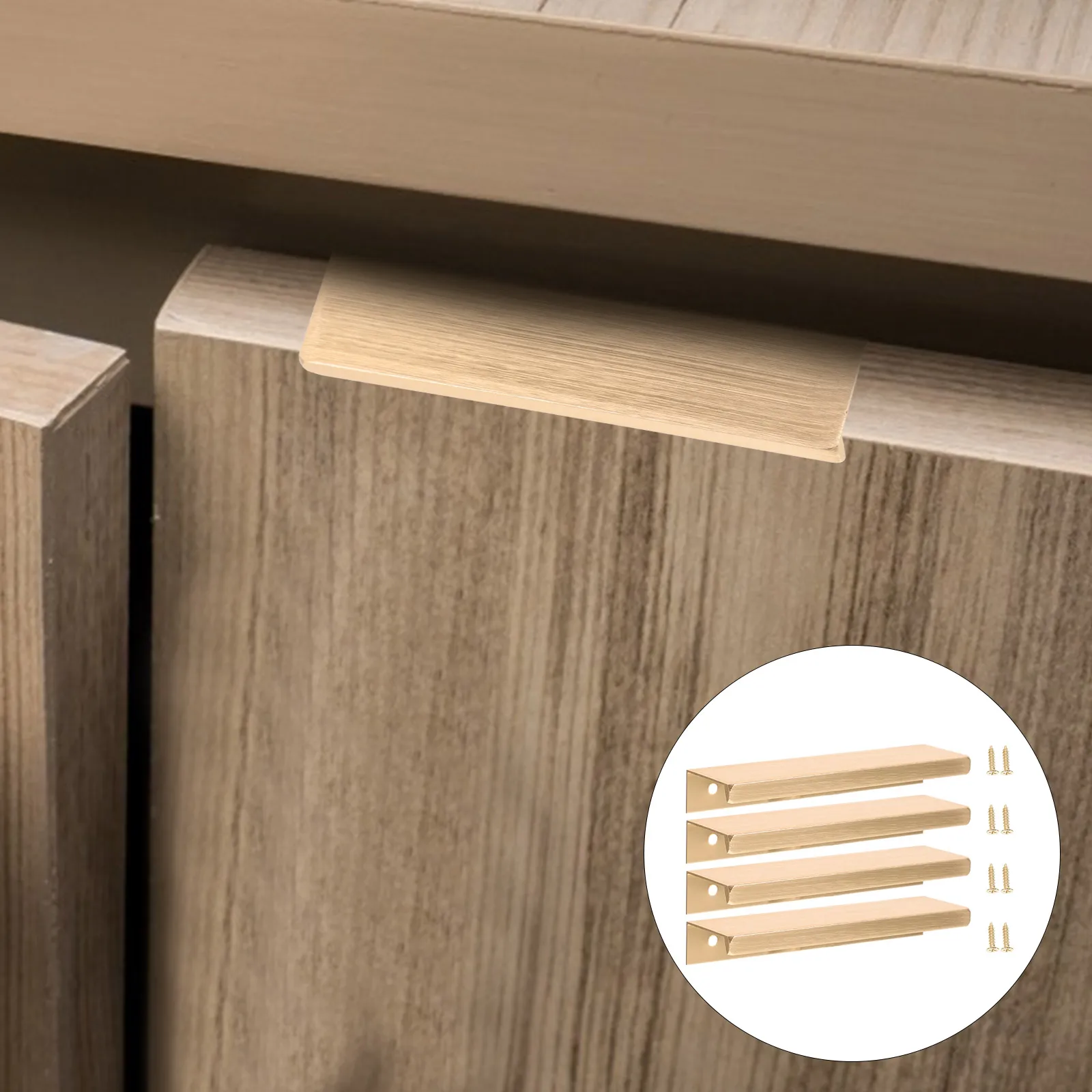 4 Pcs Door Edge Finger Pull For Drawer Edge Pulls Modern Minimalist Hidden Drawer Pulls Golden Metal Hardware 
4 Pcs Door Edge Finger Pull For Drawer Edge Pulls Modern Minimalist Hidden Drawer Pulls Golden Metal Hardware