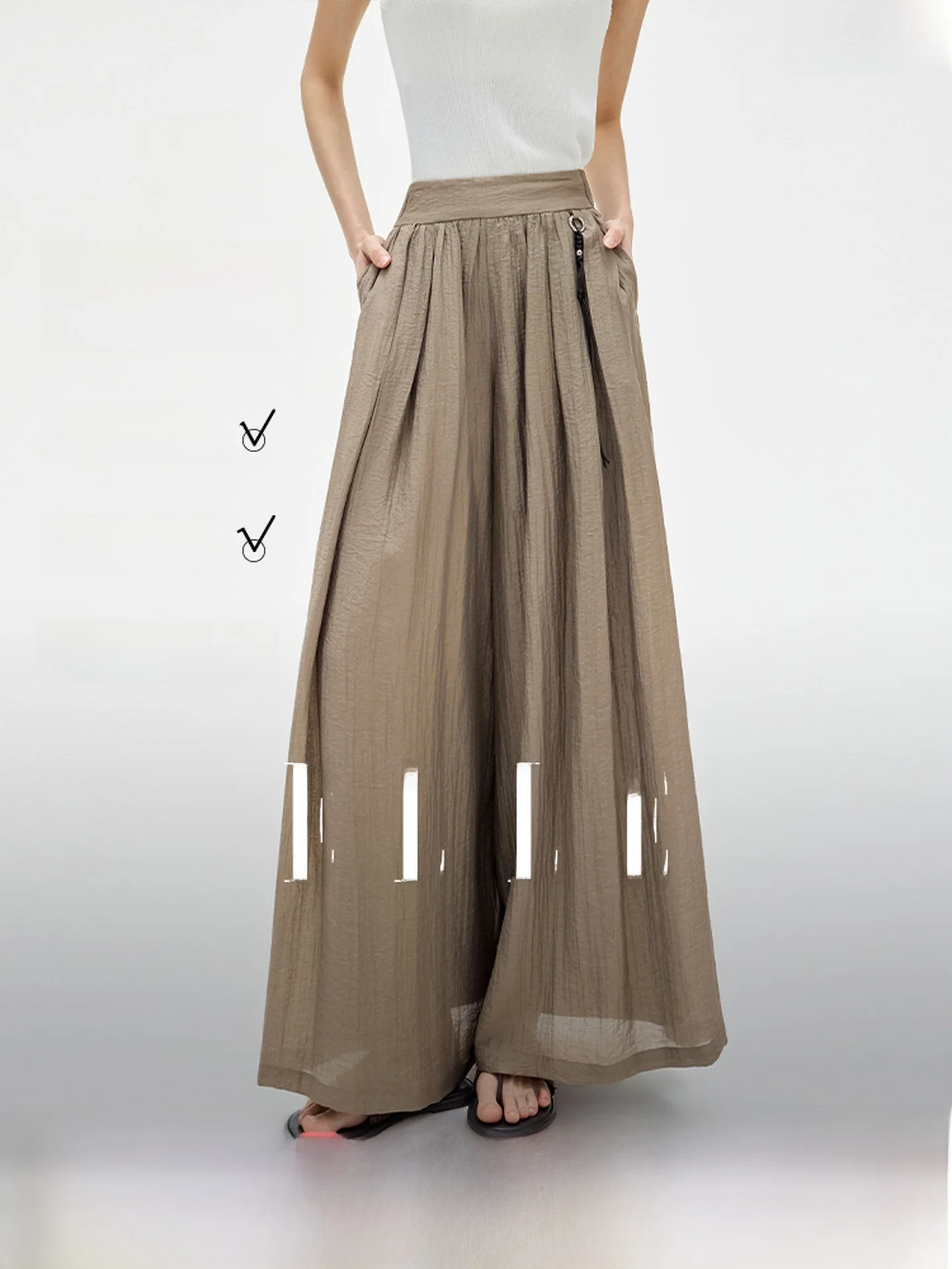 Elle Commute Wide Leg Pants Women's Spring New Elastic Waist Loose Slimming Trousers Casual Straight Cut High Waist
Elle Commute Wide Leg Pants Women's Spring New Elastic Waist Loose Slimming Trousers Casual Straight Cut High Waist