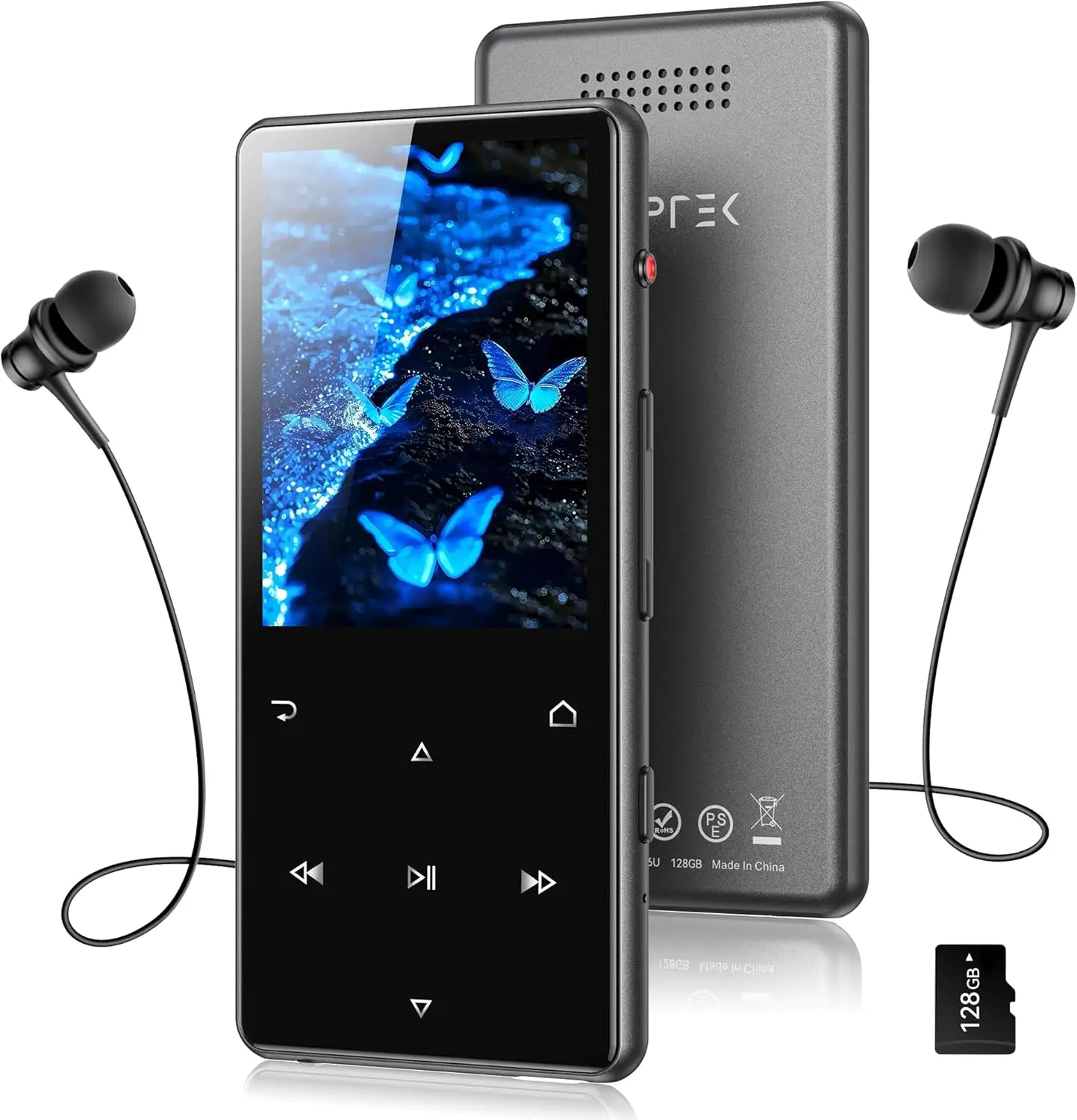MP3-плеер 128 ГБ, Bluetooth 5.4, сенсорный экран 2,4 дюйма, встроенный динамик, FM-радио, запись в один клик (черный)
MP3-плеер 128 ГБ, Bluetooth 5.4, сенсорный экран 2,4 дюйма, встроенный динамик, FM-радио, запись в один клик (черный)