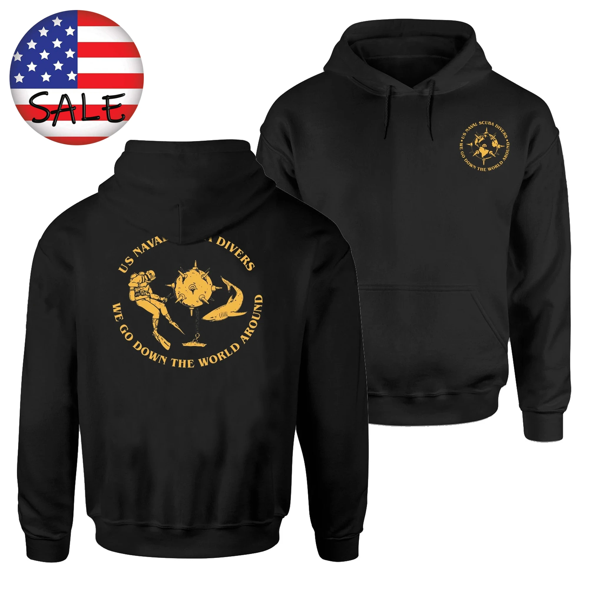"We Go Down The World Around" US Naval Scuba Divers Pullover Hoodie 100% Cotton Comfortable Casual Mens Sweatshirts Streetwear
"We Go Down The World Around" US Naval Scuba Divers Pullover Hoodie 100% Cotton Comfortable Casual Mens Sweatshirts Streetwear