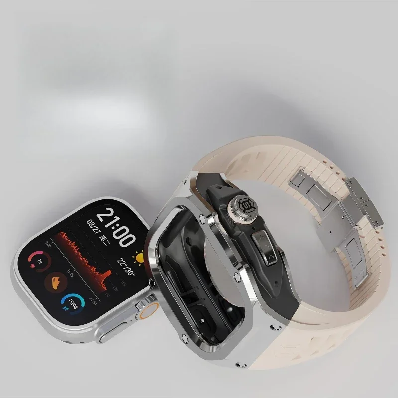 for IWatch Series 49mm Universal Stainless Steel Case ModificationKit for Apple Watch Ultra 49mm Fall Prevention Rubber Band
for IWatch Series 49mm Universal Stainless Steel Case ModificationKit for Apple Watch Ultra 49mm Fall Prevention Rubber Band
