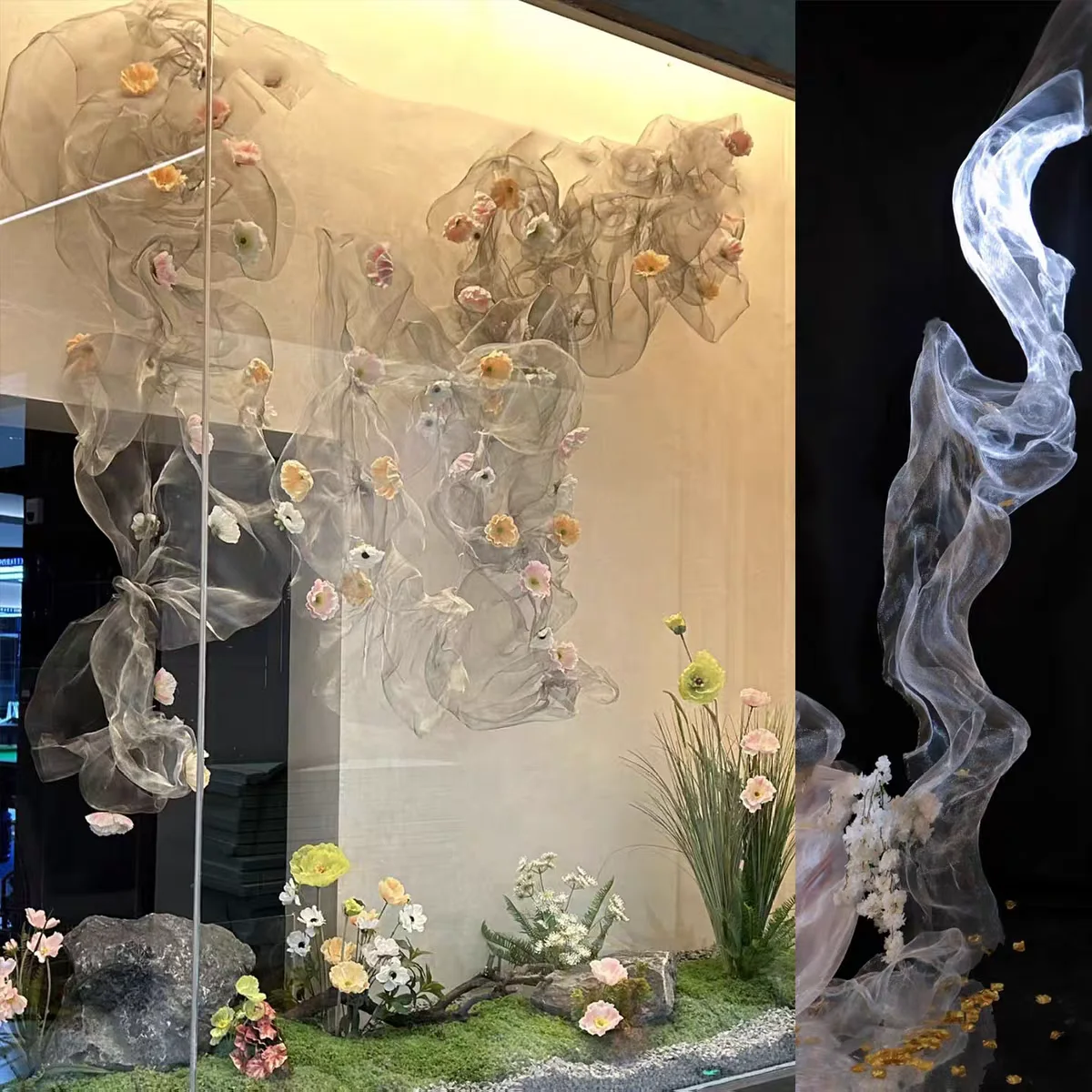 50cmMetallic Flexible Wire Edged Cloud Tulle Net Moldable Hard Mesh Wedding Ceiling Drape Background Stage DIY Ornament Fabric
50cmMetallic Flexible Wire Edged Cloud Tulle Net Moldable Hard Mesh Wedding Ceiling Drape Background Stage DIY Ornament Fabric