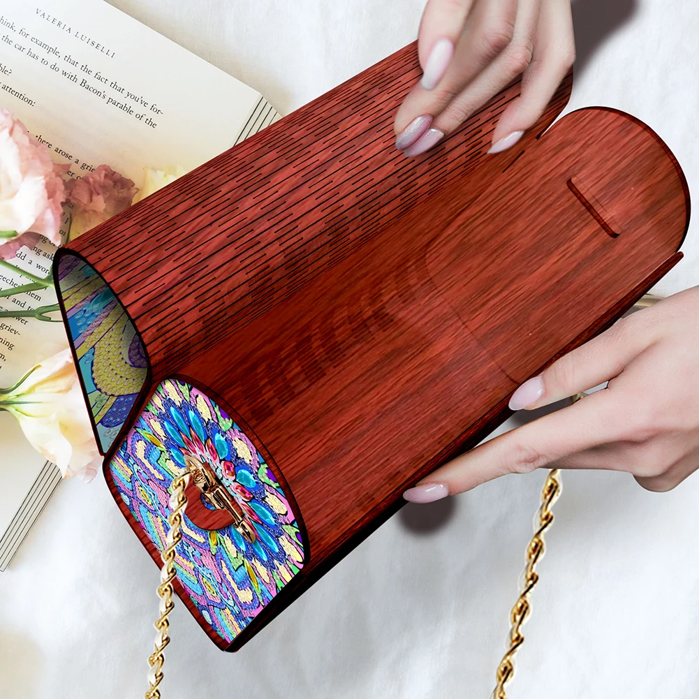 DIY Mandala Diamond Art Wooden Pouch with Chain 5D Diamond Painting Purse (G)
DIY Mandala Diamond Art Wooden Pouch with Chain 5D Diamond Painting Purse (G)