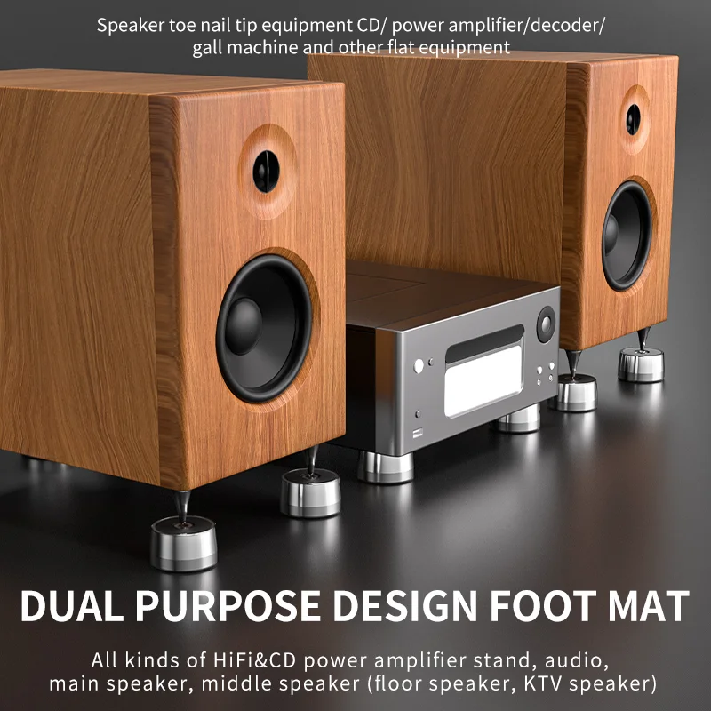 4pcs solid aluminum alloy shockproof foot nail hifi foot pad amplifier CD player multi-function non-slip machine tripod
4pcs solid aluminum alloy shockproof foot nail hifi foot pad amplifier CD player multi-function non-slip machine tripod