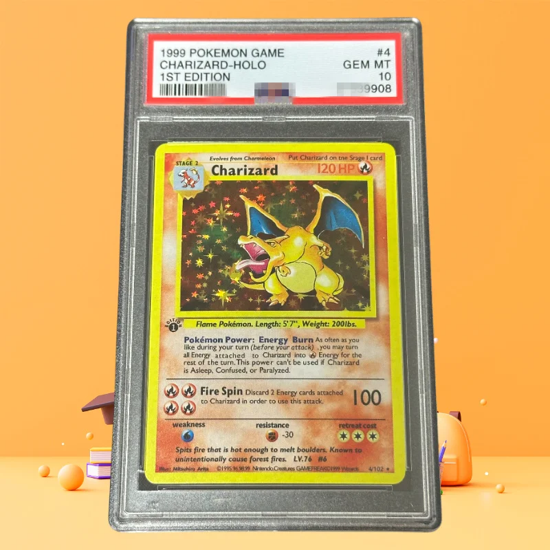 ИГРА «Зроби сам» 1999 года # 4 CHARIZARD HOLO 1 ST EDITION Коллекция аутентификационных карточных игр класса 10, коллекция
ИГРА «Зроби сам» 1999 года # 4 CHARIZARD HOLO 1 ST EDITION Коллекция аутентификационных карточных игр класса 10, коллекция 