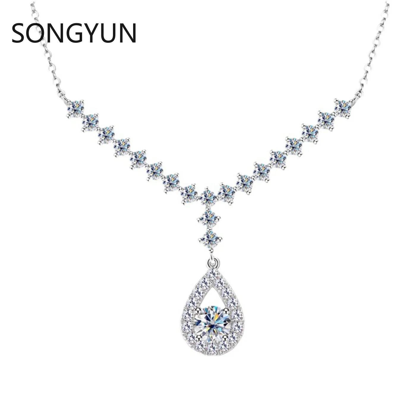 SONGYUN Luxury Jewelry 925 sterling silver Pendant Necklace Women GRA Certificated D Color Moissanite Diamond Necklaces Pendants
SONGYUN Luxury Jewelry 925 sterling silver Pendant Necklace Women GRA Certificated D Color Moissanite Diamond Necklaces Pendants