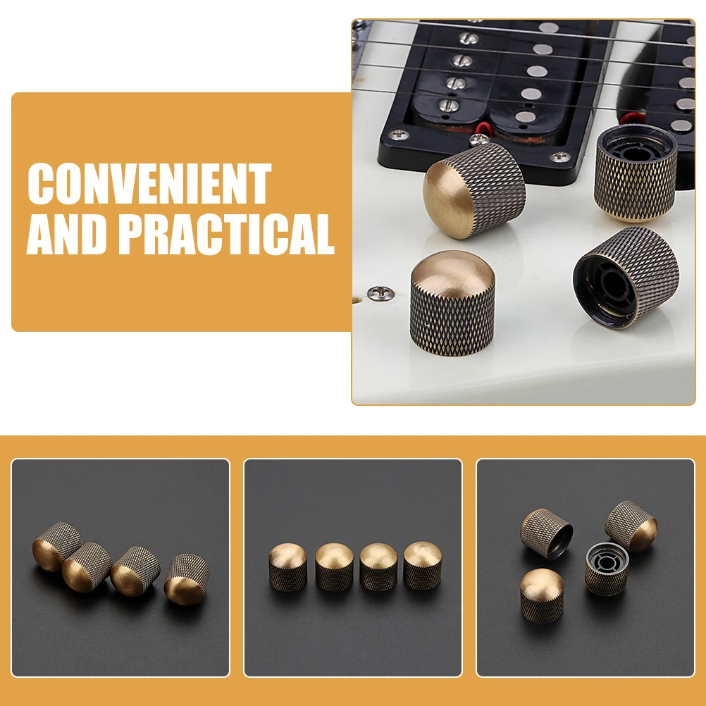 4 Pcs Guitar Knob Speed Control Knobs Volume Accessories Electric Tone Replacement Metal Instrument
4 Pcs Guitar Knob Speed Control Knobs Volume Accessories Electric Tone Replacement Metal Instrument