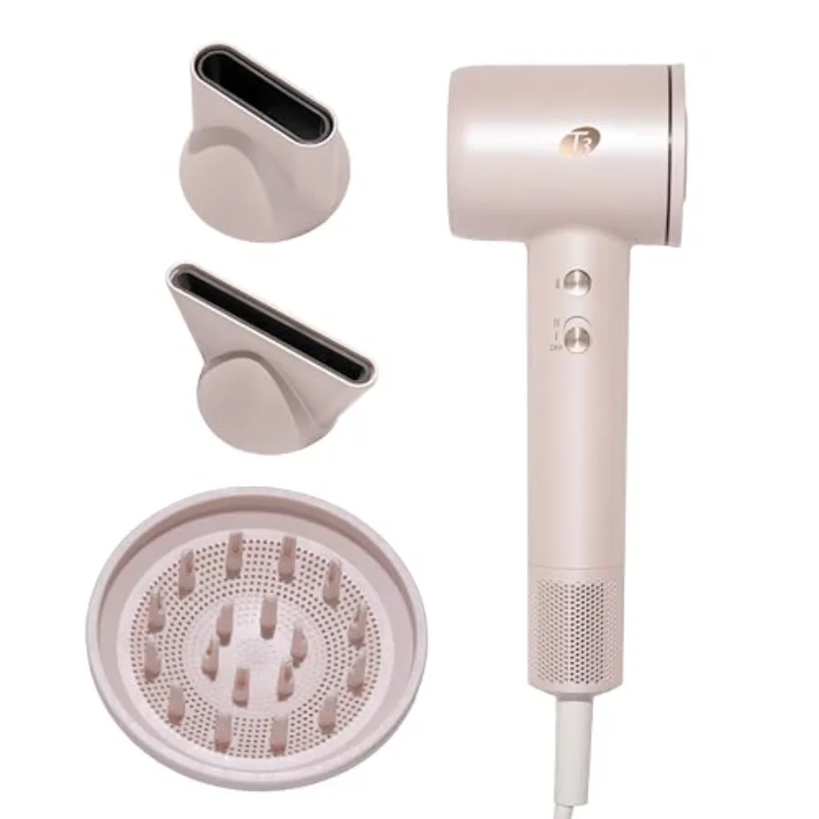 Hair dryer set for home use, ceramic-coated, black, fast drying and styling with concentrator and diffuser attachments
Hair dryer set for home use, ceramic-coated, black, fast drying and styling with concentrator and diffuser attachments