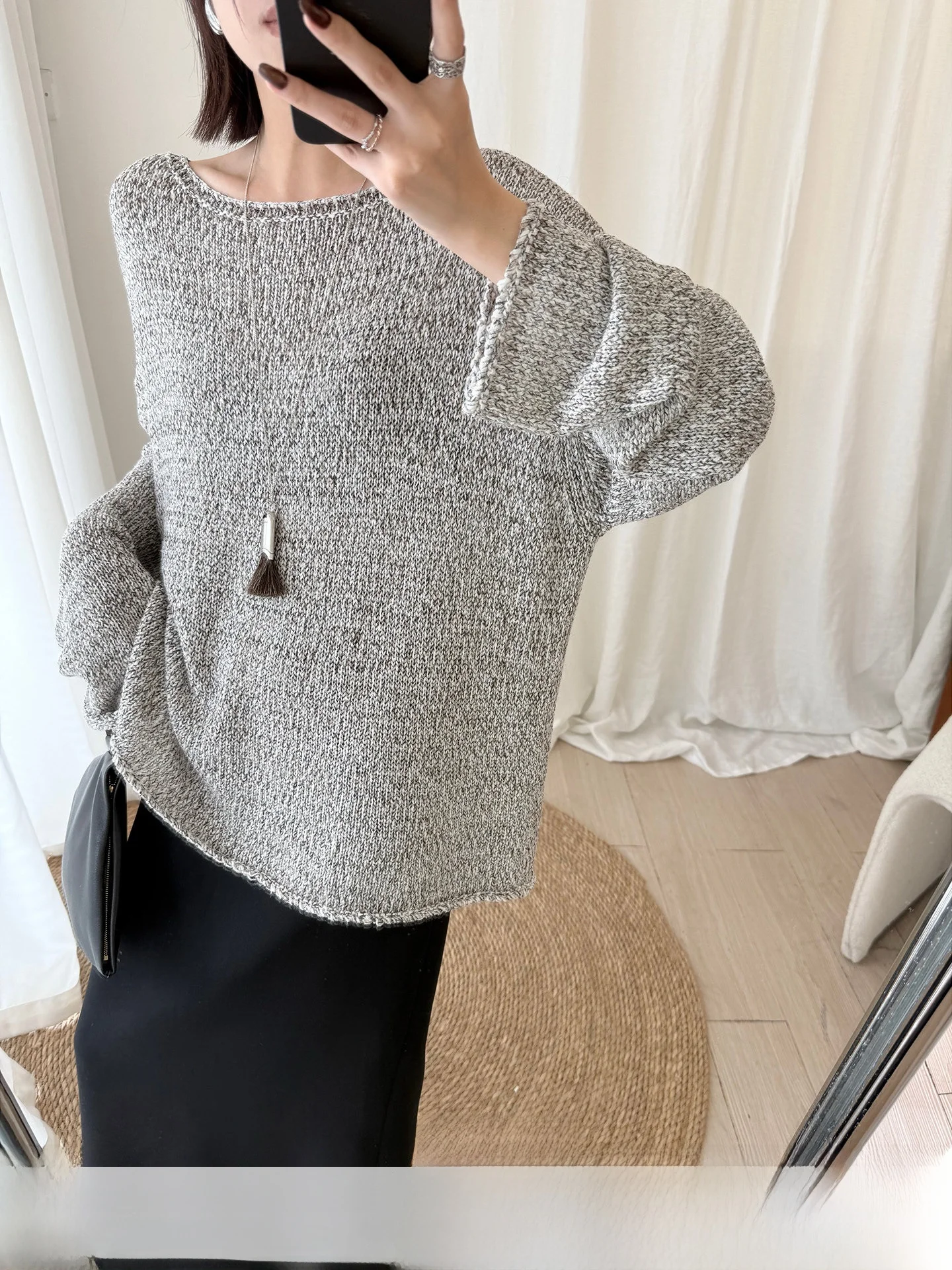 Laid-ba Knitted Flower Clip Lazy Sle Boat Ne Sweater Women's Loose Fit Soft Woolen Long Sve Elastic Casual Cardigan
Laid-ba Knitted Flower Clip Lazy Sle Boat Ne Sweater Women's Loose Fit Soft Woolen Long Sve Elastic Casual Cardigan