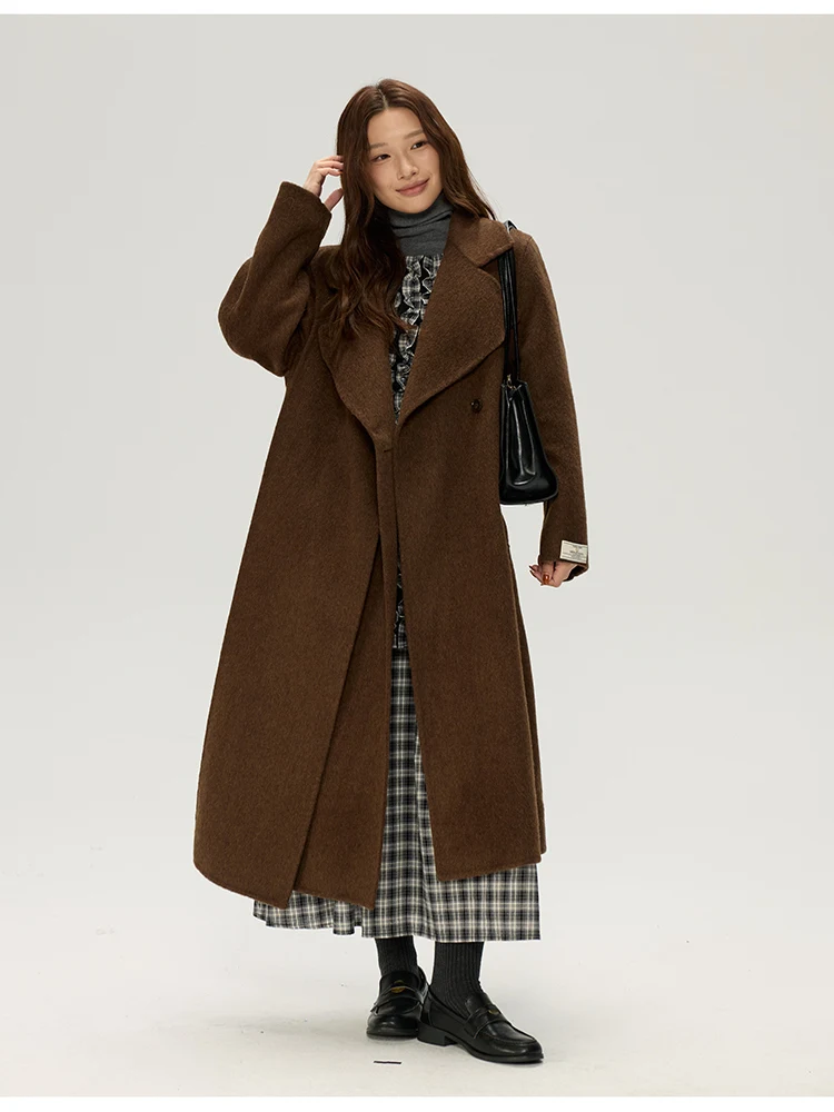 Двустороннее шерстяное пальто, дизайнерское корейское женское пальто средней длины с модным шарфом и воротником, двусторонняя зимняя верхняя одежда Thiened
Двустороннее шерстяное пальто, дизайнерское корейское женское пальто средней длины с модным шарфом и воротником, двусторонняя зимняя верхняя одежда Thiened