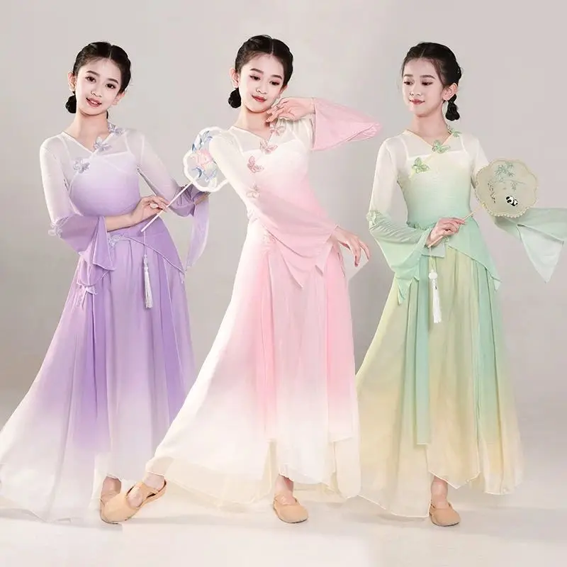Girls' Classical Dance Ethnic Dance Fan Dance Practice Outfit Performance Gradient Gown Stage Costume Children's Performance ...
Girls' Classical Dance Ethnic Dance Fan Dance Practice Outfit Performance Gradient Gown Stage Costume Children's Performance ...