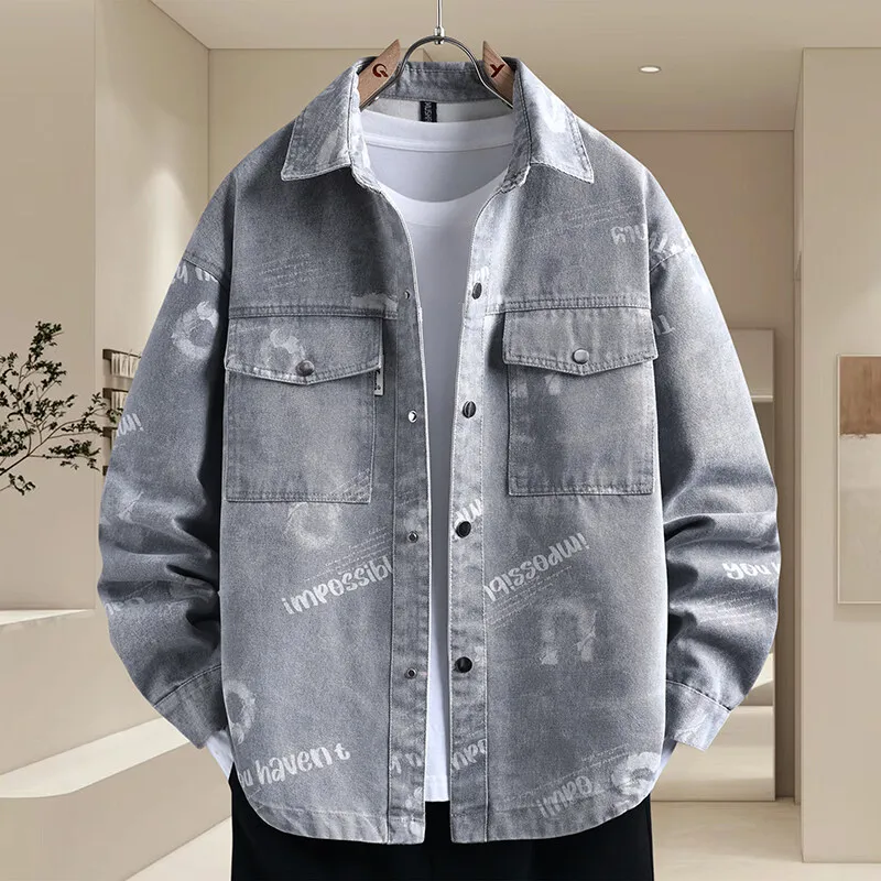 2025 spring new style Men's Classic coat Fashion Long Sleeve denim jackets autumn Men's Casual High Quality letter pattern coat
2025 spring new style Men's Classic coat Fashion Long Sleeve denim jackets autumn Men's Casual High Quality letter pattern coat