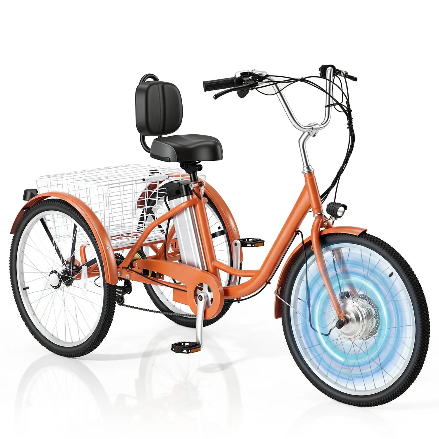 Adult Electric Trike 500W Motor 24" Tires Removable Battery Step-Thru 3-Wheel 55 Miles 15.5 MPH, Customized
Adult Electric Trike 500W Motor 24" Tires Removable Battery Step-Thru 3-Wheel 55 Miles 15.5 MPH, Customized