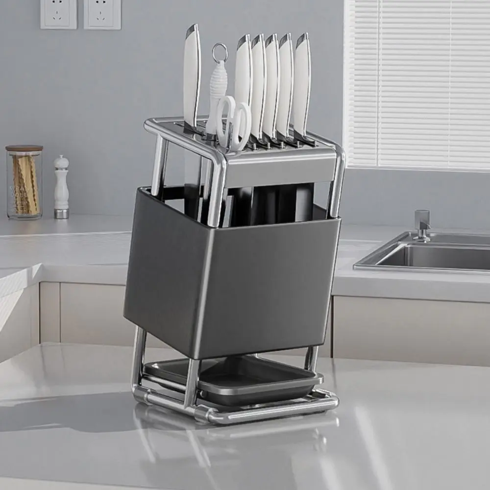 Modern Stable Stainless Steel Knives Holder Anti-slip Space Saving Chopstick Bucket Large Capacity Cutlery Organizer Kitchenware
Modern Stable Stainless Steel Knives Holder Anti-slip Space Saving Chopstick Bucket Large Capacity Cutlery Organizer Kitchenware