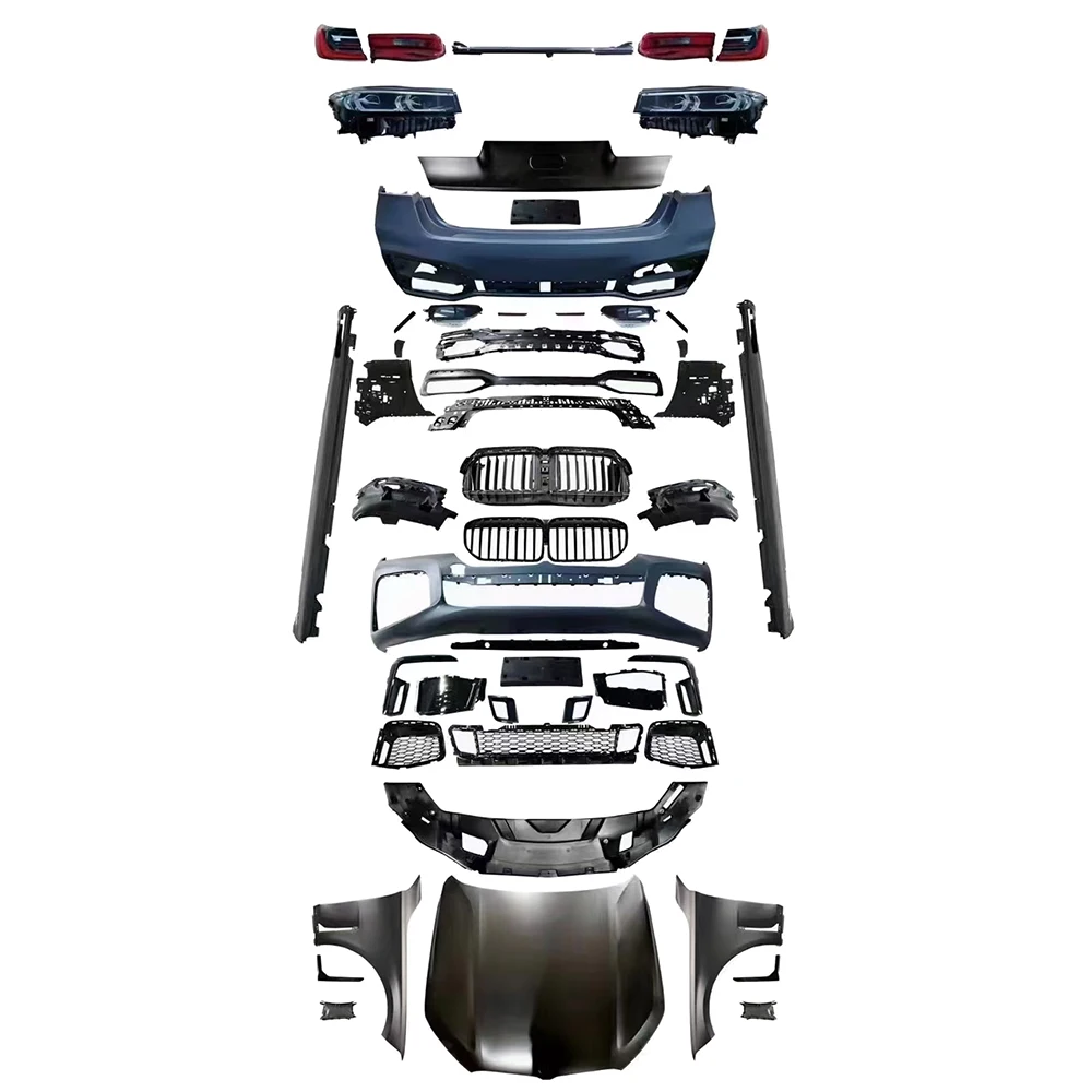 Для BMW 7 серии G11 G12 2016-2019 Обновление до модели 2020 года включает передний и задний бампер, решетку, капот, крылья, фары, задние фонари
Для BMW 7 серии G11 G12 2016-2019 Обновление до модели 2020 года включает передний и задний бампер, решетку, капот, крылья, фары, задние фонари