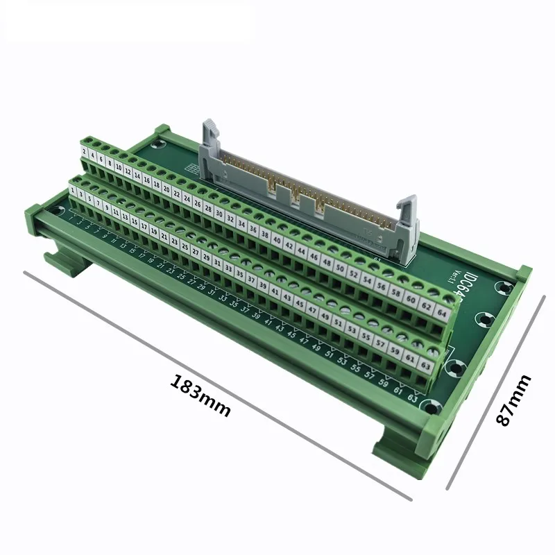 IDC64P C Type 64 Pin Terminal Block Connector with Shell for For industrial Control Equipment Compatible with Systems
IDC64P C Type 64 Pin Terminal Block Connector with Shell for For industrial Control Equipment Compatible with Systems