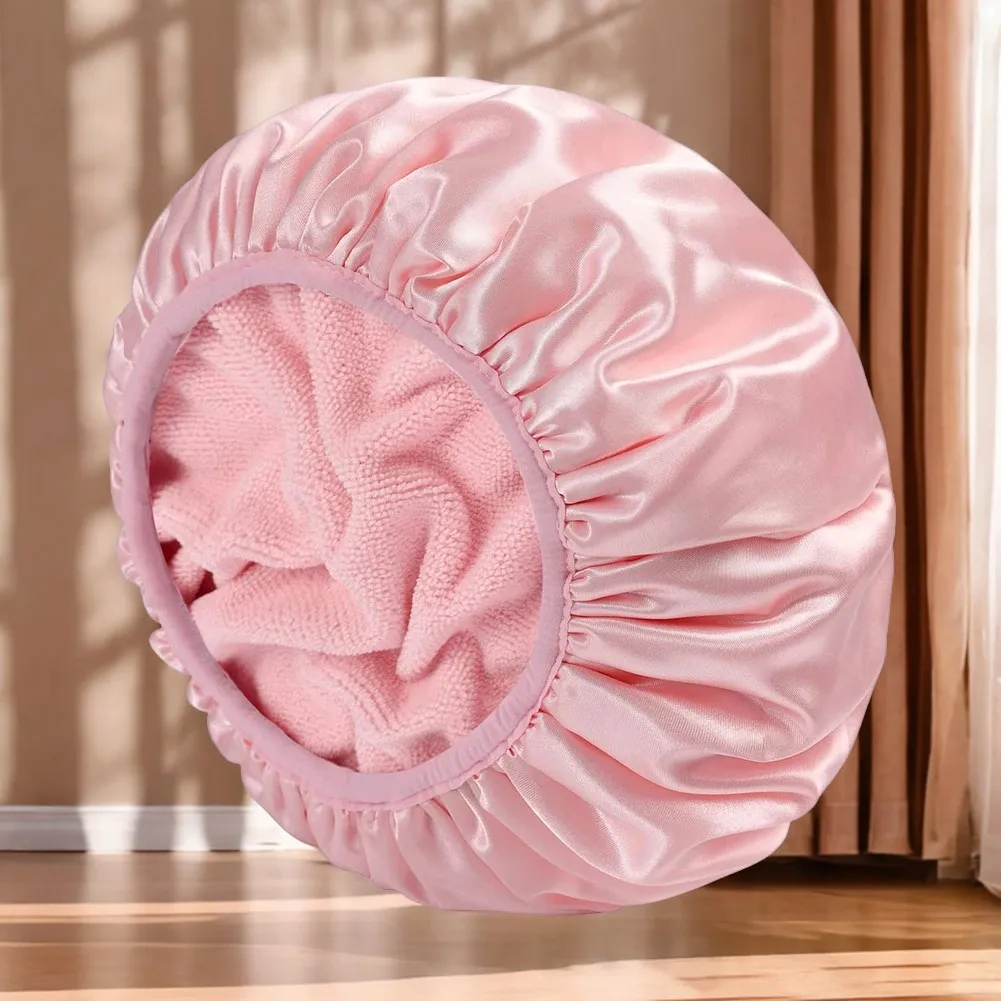 Reusable 3-Layer Waterproof Shower Cap | Extra Large | Adjustable Womens Cap | Perfect for Girls Silk hair bonnet Bonnet satin
Reusable 3-Layer Waterproof Shower Cap | Extra Large | Adjustable Womens Cap | Perfect for Girls Silk hair bonnet Bonnet satin