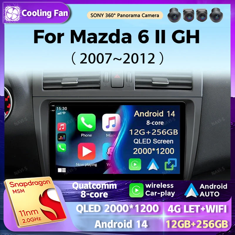 Android 14 Car Radio For Mazda 6 II GH 2007-2012 Wireless Carplay Android Auto Multimedia Player Navigation Stereo DVD Autoradio 
Android 14 Car Radio For Mazda 6 II GH 2007-2012 Wireless Carplay Android Auto Multimedia Player Navigation Stereo DVD Autoradio