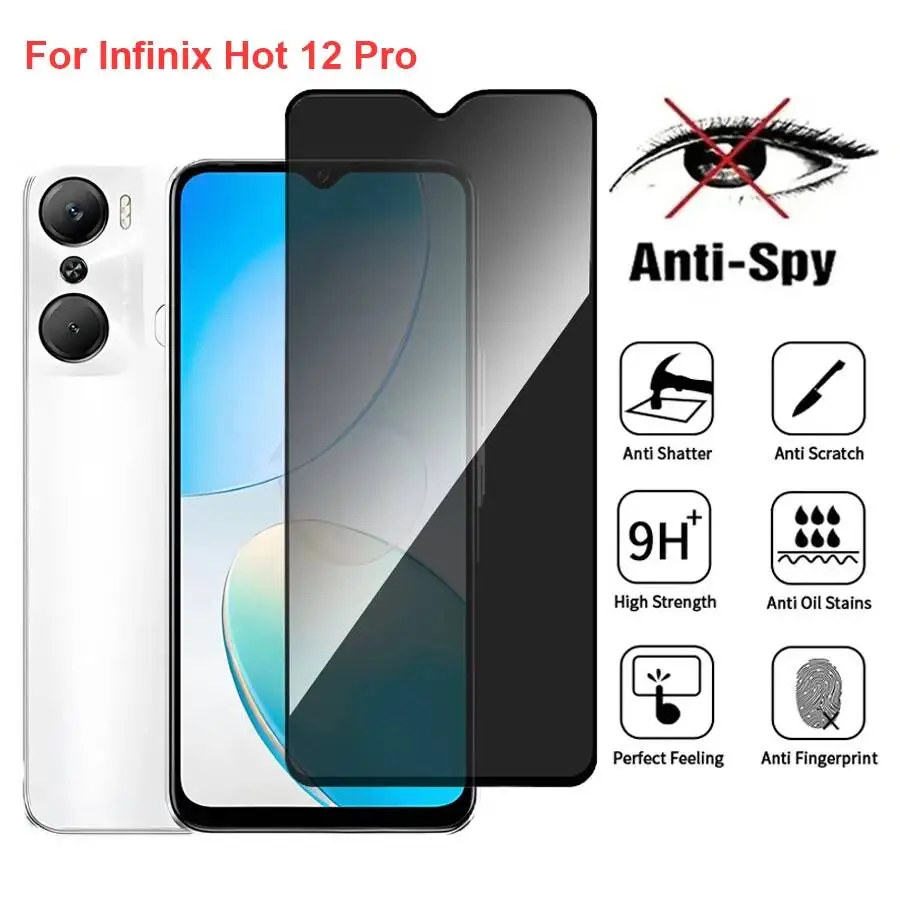 Hot 12 X668C Anti Spy Privacy Tempered Glass Screen Protector Compatible For Infinix Hot12 Pro Phone Film
Hot 12 X668C Anti Spy Privacy Tempered Glass Screen Protector Compatible For Infinix Hot12 Pro Phone Film