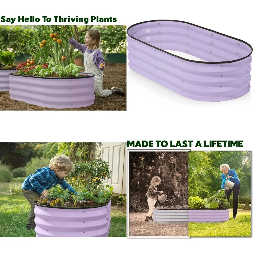 Лавандовая садовая кровать из оцинкованного металла 4x2x1 футов для посадки на открытом воздухе, идеально подходит для овощей, цветов
Лавандовая садовая кровать из оцинкованного металла 4x2x1 футов для посадки на открытом воздухе, идеально подходит для овощей, цветов