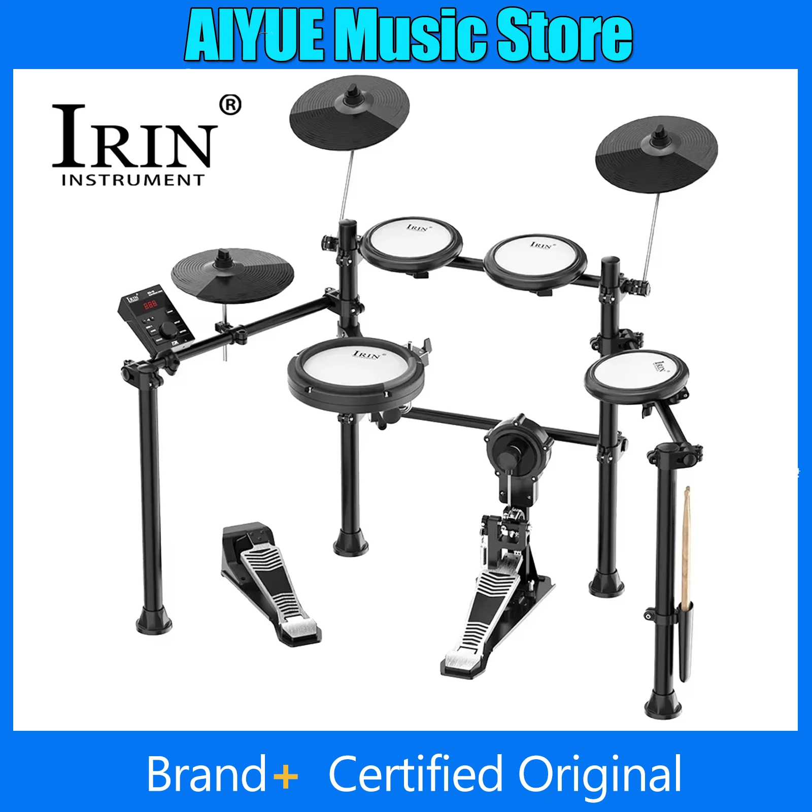 IRIN Electric Drums ND-16 Set Convenient 5-drum 3-cymbal Electronic Drum Kits 300 Tones Support USB MIDI BT With Headphone
IRIN Electric Drums ND-16 Set Convenient 5-drum 3-cymbal Electronic Drum Kits 300 Tones Support USB MIDI BT With Headphone