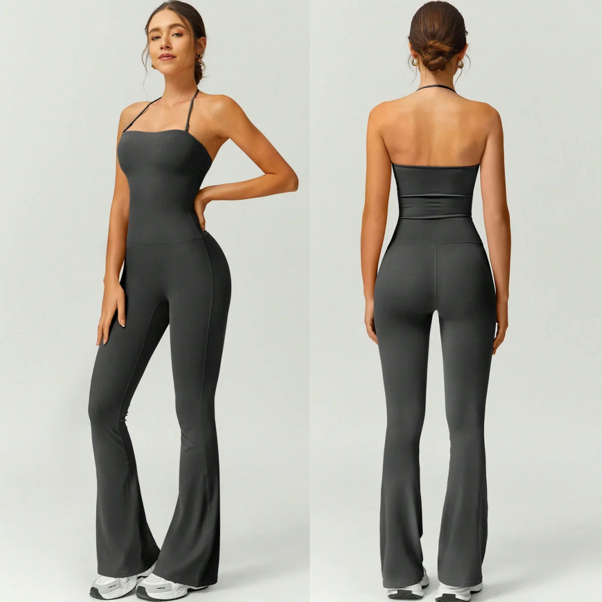 Women's yoga Jumpsuits fashion slim onesie flared pants suspender beautiful back fitness clothes can be worn outside Bodysuits
Women's yoga Jumpsuits fashion slim onesie flared pants suspender beautiful back fitness clothes can be worn outside Bodysuits