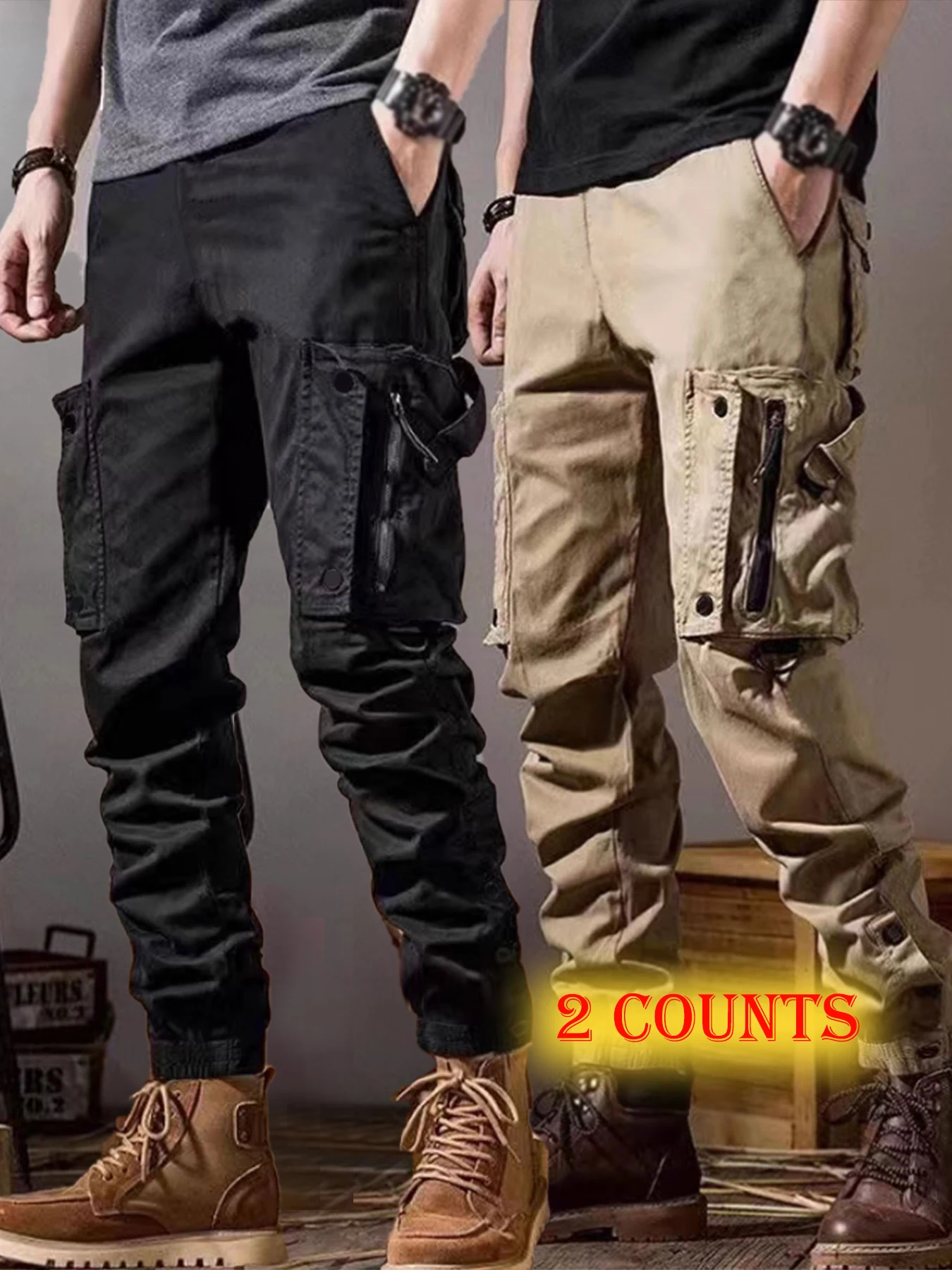 Men Pants Soft Fabric Multi Pockets Elastic Waist Spring Summer Cargo Pants Wear-resistant Jogger Trousers Simple Clothes
Men Pants Soft Fabric Multi Pockets Elastic Waist Spring Summer Cargo Pants Wear-resistant Jogger Trousers Simple Clothes