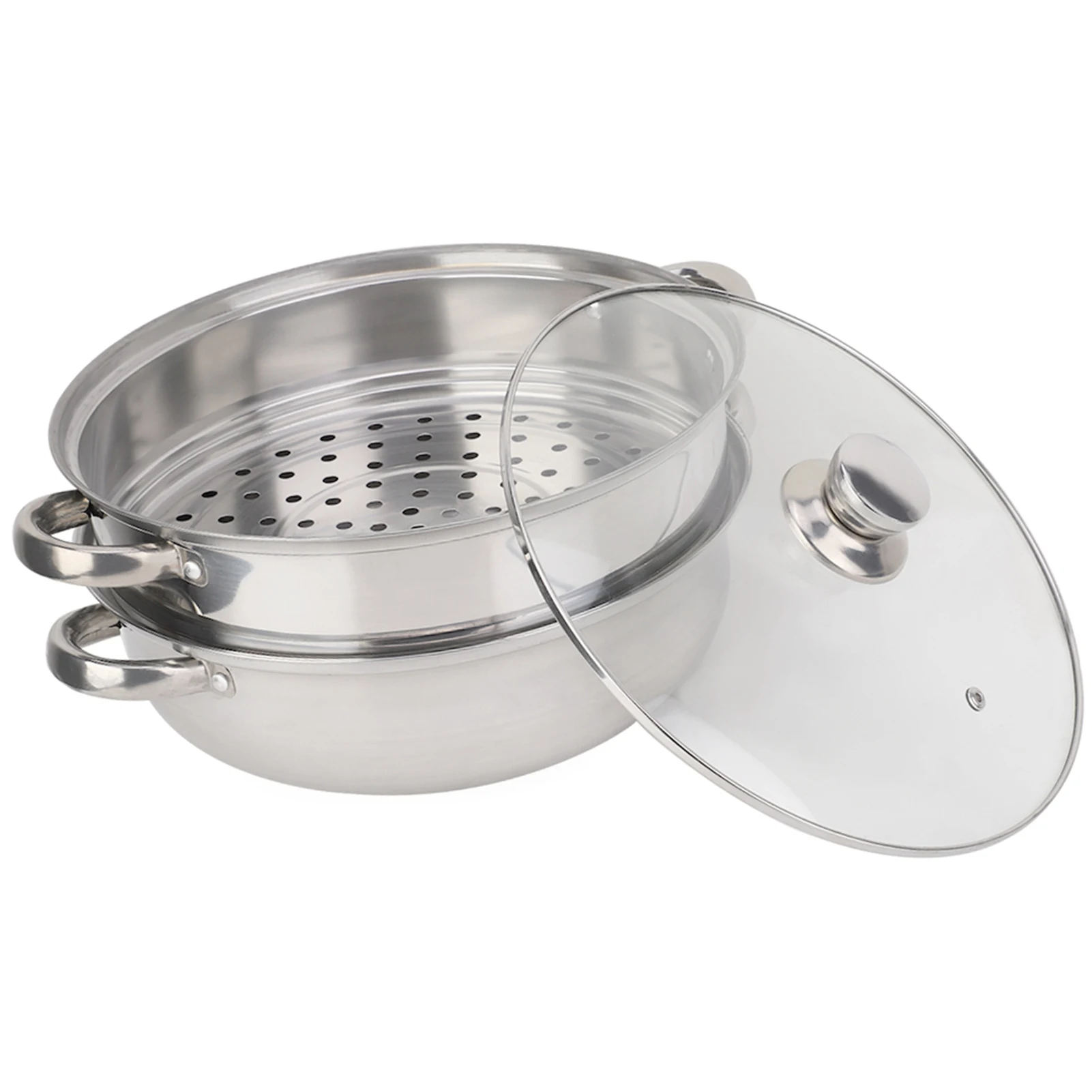 Stainless Steel Cookware 27cm/11in 2-Layer Steamer Pot Cooker Double Boiler Soup Steaming Pot Kitchenware Kitchen Supplies
Stainless Steel Cookware 27cm/11in 2-Layer Steamer Pot Cooker Double Boiler Soup Steaming Pot Kitchenware Kitchen Supplies
