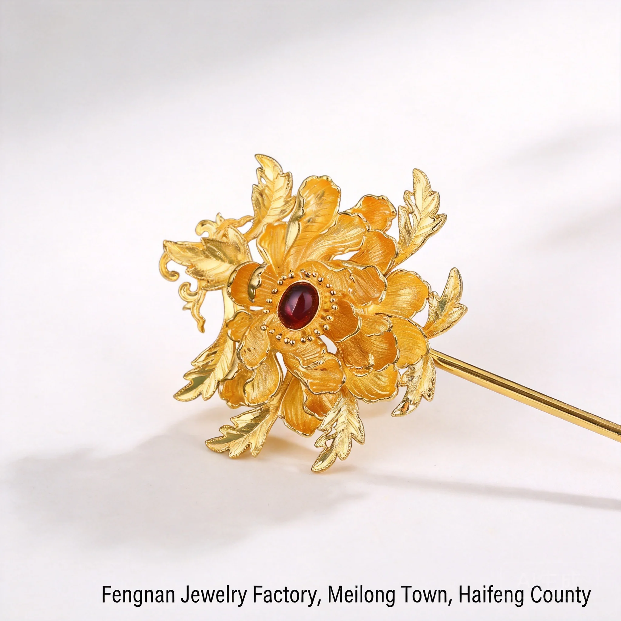 Chinese Traditional Lucky Gold Plated Peony Hairpin Vintage Red Gem Inlaid Blessing Wealth Hair Stick For Hanfu Cosplay Wedding
Chinese Traditional Lucky Gold Plated Peony Hairpin Vintage Red Gem Inlaid Blessing Wealth Hair Stick For Hanfu Cosplay Wedding