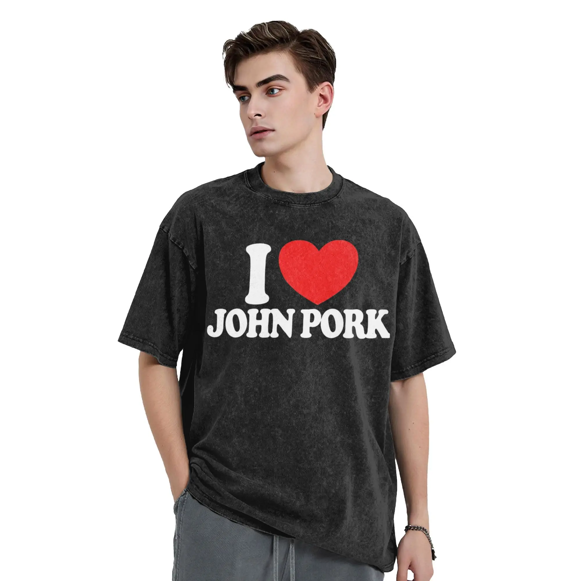 Футболки I Love John Pork с забавными мемами в стиле хип-хоп, потертые футболки в стиле Харадзюку с короткими рукавами, модные для мужчин и женщин, летняя футболка
Футболки I Love John Pork с забавными мемами в стиле хип-хоп, потертые футболки в стиле Харадзюку с короткими рукавами, модные для мужчин и женщин, летняя футболка