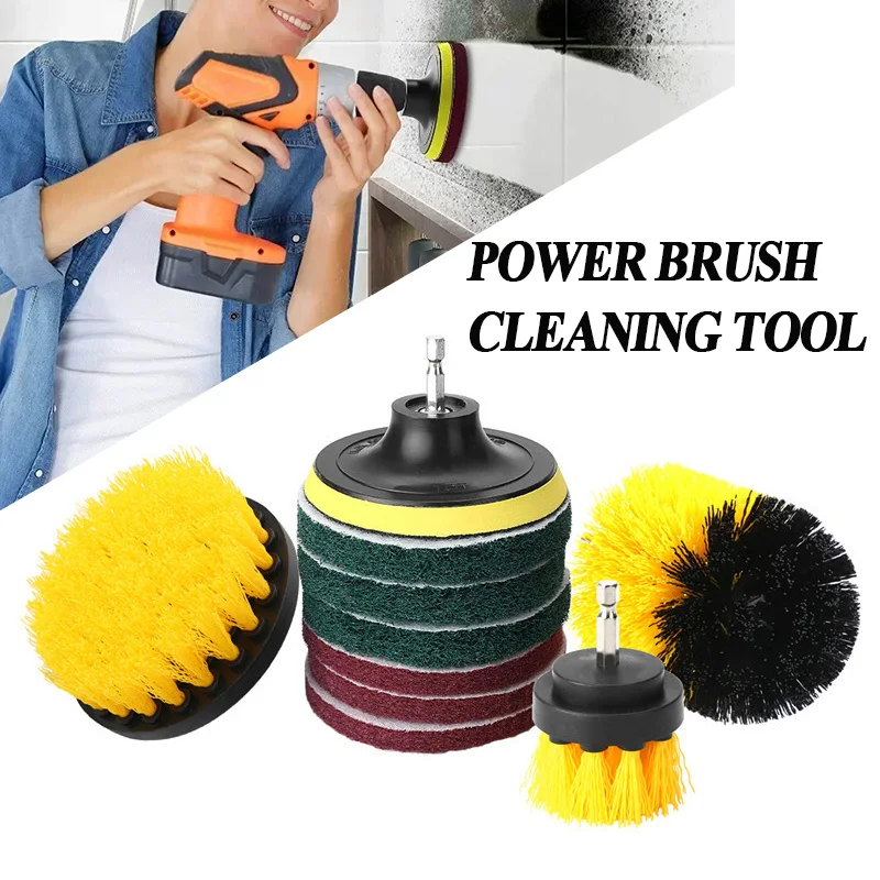 Electric Drill Brush Kit Effortless Cleaning Electric Cleaning Brush Tool for Car Tile Bathroom Kitchen Plastic Scrubber Brushes
Electric Drill Brush Kit Effortless Cleaning Electric Cleaning Brush Tool for Car Tile Bathroom Kitchen Plastic Scrubber Brushes