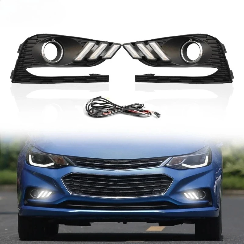For Chevrolet Cruze 2017 2018 Car Led Daytime Running Light Front Fog Lamp Modification DRL Flowing Turn Signal 12V Daylights
For Chevrolet Cruze 2017 2018 Car Led Daytime Running Light Front Fog Lamp Modification DRL Flowing Turn Signal 12V Daylights