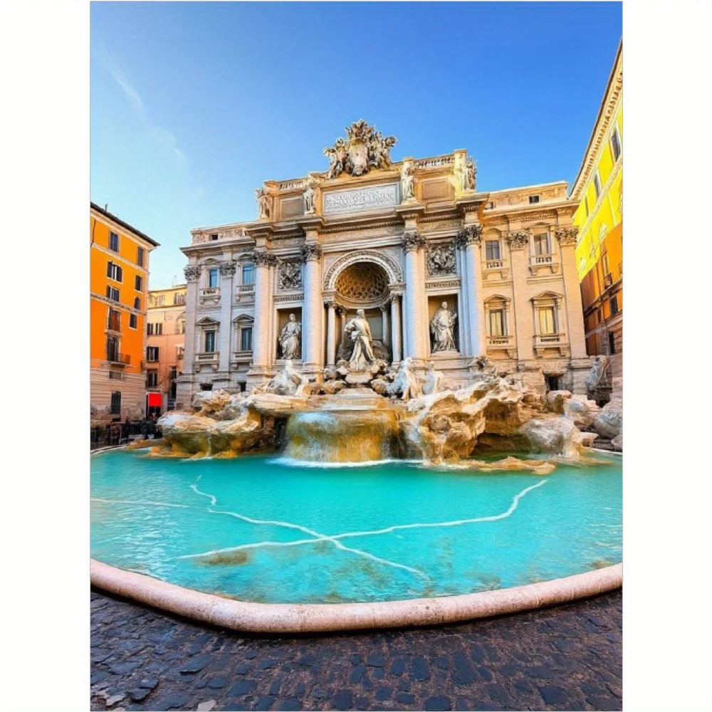 1pc Frameless Professional Art Use, 24-Color Paint by Numbers Kit Suitable for Adults & Beginners - Trevi Fountain Rome Italy Ar
1pc Frameless Professional Art Use, 24-Color Paint by Numbers Kit Suitable for Adults & Beginners - Trevi Fountain Rome Italy Ar